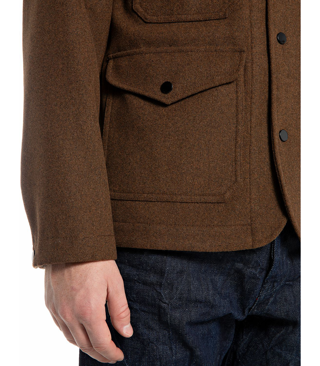 ウールブレンド アンコンシャツジャケット 詳細画像 ライトブラウン 5